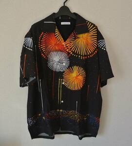 新品未使用　Flagstuff "HANABI" S/S HAWAIIAN SHIRT　ツ　総柄　ビッグサイズ　フラグスタッフ F-lagstuff フラッグスタッフ