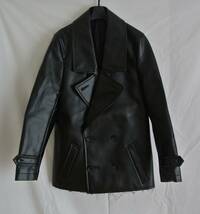 新品未使用　COMME DES GARCONS HOMME PLUS PVC PEACOAT　 ギャルソン　コート　　フェイク　レザー_画像2