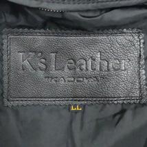 即決★KADOYA K's Leather★メンズLL レザーライダースジャケット カドヤ ケーズレザー 黒 本革 シングル モーターサイクルジャケット_画像6