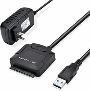 黒 SATA-USB変換アダプター 3.5 2.5インチ HDD SSD用 SATA3 USB3.0 変換ケーブル 最大6TB 