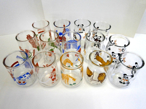 昭和レトロ ワンカップ アンティーク コップ 清酒グラス 当時物 14個 空き瓶 コレクション