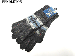 L/XL new goods [PENDLETON PWM Knit Gloves HawkeyeGY GS765-54488 pen dollar ton knitted glove ho float i gray gloves ]