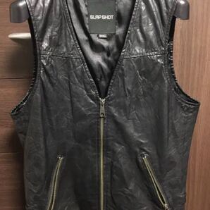 SLAP SHOT スラップショット レザーベスト 本革 ゴートレザー