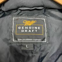 ミラー ジェニュインドラフト ビール MILLER GENUINE DRAFT ダウンジャケット ブラック Lサイズ フカフカ 防寒 厚手♪■AM193_画像5