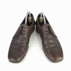 70s-80s?ビンテージ★フローシャイム/FLORSHEIM★本革/オールレザー/プレーントゥ【9D/26.5/茶】青窓/ドレスシューズ/ビジネス◆YG-152