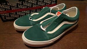  новый товар USA план VANS OLD SKOOL VTG замша зеленый чёрный коробка неиспользуемый товар Vans Old school зеленый US11