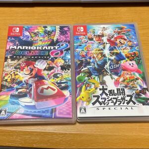 Nintendo Switch 大乱闘スマッシュブラザーズSPECIAL マリオカート8デラックス 中古2点セット