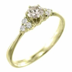 オーダーメイド 婚約 指輪 ダイヤモンド 18金イエローゴールド 4月誕生石
