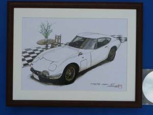 イラスト額■トヨタ2000GT■昭和名車No1011