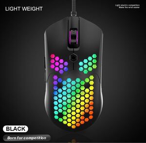 ゲーミングマウス 65g 軽量マウス ブラック