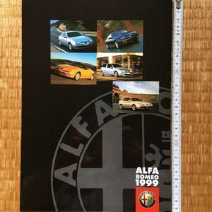 カタログ アルファロメオ ALFA ROMEO 1999年 見開き5P/ ヌヴォラ 33C 156 ツインスパーク GTV スパイダー 145 クアドリフォリオ 166