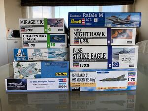 1/72 定価合計2万5000円 戦闘機プラモデル 合計11機セット タミヤ ハセガワ イタレリ レベル エレール ホビーボス