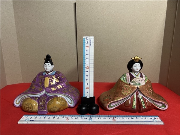 Ceramic [two Hina dolls], japanese ceramics, Ceramics in general, others