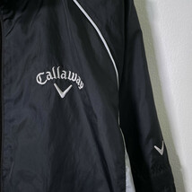 2WAY◆ゴルフ◆Callaway キャロウェイ 裏メッシュ ダブルジップ 半袖&長袖 ジャケット ウインドブレーカー L / 黒 ブラック メンズ_画像4