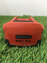 【中古美品】HILTI 21.6V2.6Ah バッテリー B22/2.6　ITI3YTHDPY32_画像2