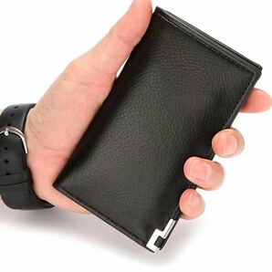 PUメンズビジネス文書複数カード　財布垂直多機能メンズ財布　カードパッケージ