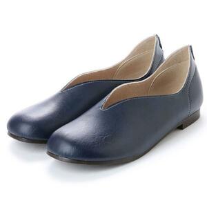 40lk nationwide free shipping flat shoes pumps lady's low heel pain . not .... made in Japan smooth large size runs pumps 
