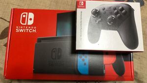 (中古) ニンテンドースイッチ 本体 Nintendo Switch + Nintendo Switch Proコントローラー