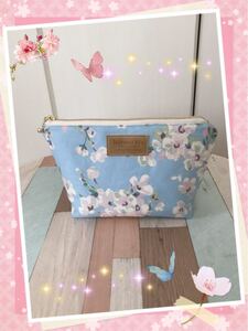 キャスキッドソン 桜柄ポーチ ハンドメイド