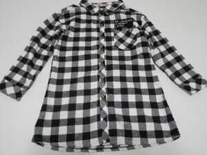  clothes Kids 140 size long sleeve shirt cornflake check pattern control number 439