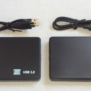 HDD外付けケース　黒　2.5インチ用　USB3.0　SATA　プラグアンドプレイ　2個セット