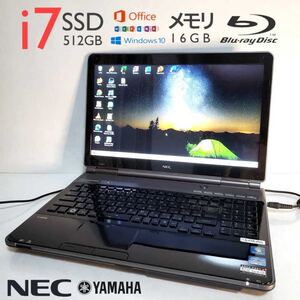 【YAMAHAサウンド☆最強i7☆メモリ16GB/SSD512GB】NEC LL750/F◆Core i7-2670QM◆Windows10◆Office2019 Home&Business◆Blue-ray♪