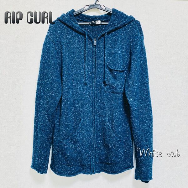 値下げしました RIP CURL カジュアルパーカー 【正規品】フルジップ ニットパーカー ジップパーカー 大きめサイズ
