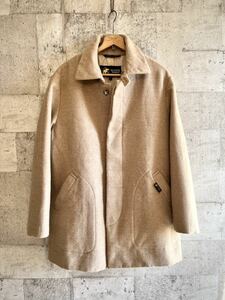 ** 90s~ ITALY made HUNTING WORLD VIRGIN WOOL COAT CAMEL OLD Italy made Hunting World bar Gin wool turn-down collar coat 