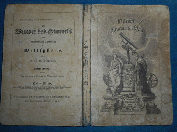 アンティーク、天球図、天文、Astronomy星座早見盤、天体観測1854年ドイツ『リットロー星図』 Star map, Planisphere, Celestial atlas