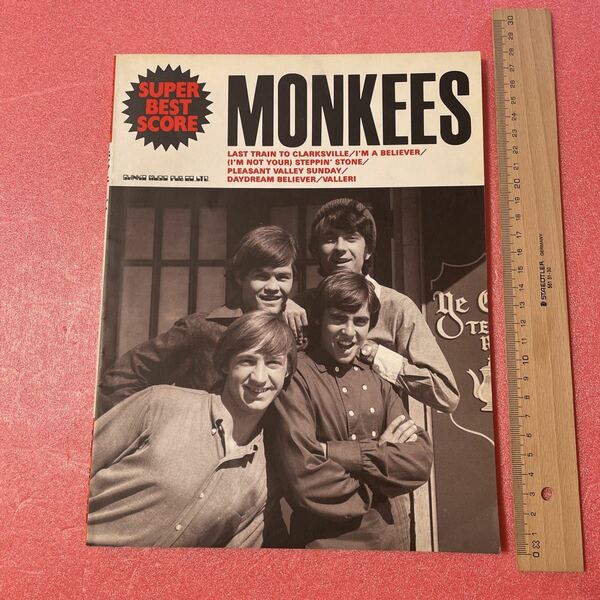 K1-042 送料込 【SUPER BEST SCORE MONKEES】《検　ビートルズ スパイダーズ ギター バンド ライブハウス TAB譜》