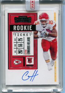 2020 Panini Contenders NFL Rookie Ticket Clyde Edwards Helaire AUTO 直筆サイン チーフス　RC
