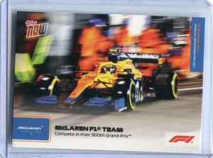 2021 Topps Now Formula 1 F1 076 Mclaren マクラーレン