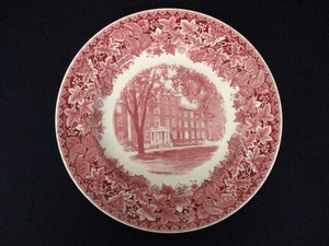 C3681「EARLHAM HALL 26.2cm プレート」洋食器 皿 陶磁器 記念 飾り皿 イギリス 観光地 カントリーハウス
