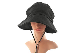 クロッシェ帽子 UV 発熱蓄熱 暖か チャコールグレー 送料250円