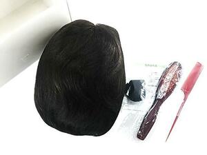  full wig human work skin ground . attaching person wool 100% nature . pile . medium long nature color 