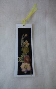  rare sightseeing earth production retro pressed flower book mark flower. marks lie. sea AKITA KOSAKA passing of years goods 