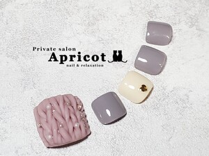 【フット010】送料無料 ジェルネイルチップ ネイルチップ フットネイル ニットネイル ニット ピンク オーダー 受注生産