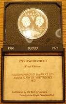 1972 ジャマイカ 独立10周年 10ドル スペシメン/プルーフ 銀貨 セット_画像5