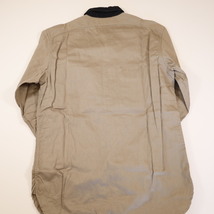 極美品 atlast at last BUTCHER PRODUCTS timeworn clothing サービスマンシャツ size 15h グレー×ネイビー_画像3