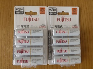 富士通 FDK HR-3UTC ニッケル水素充電池 単3形 4本×2 合計8本 日本製 送料込み