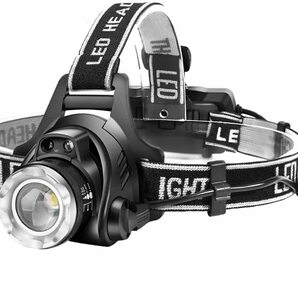 【D34】新品　進化版　Helius LEDヘッドライト USB 充電式 ヘルメットランプ　 高輝度CREE L2 LED ヘルメットライト　ズーム