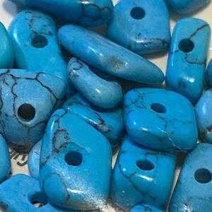 ターコイズ ビーズ 20個(7cm分)日本製