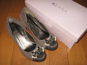  prompt decision Diana DIANA pumps 22cmbiju- decoration low heel 