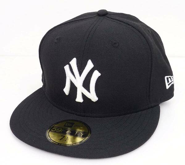 New Era ニューエラ MLB ニューヨーク ヤンキース ベースボールキャップ (ブラック/ホワイト) (7 55.8cm) [並行輸入品]