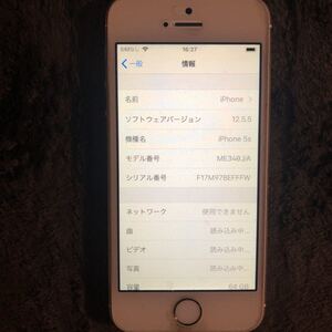SIMロック解除済み iPhone5s 64GB ゴールド 本体 ME340J/A 指紋認証可能