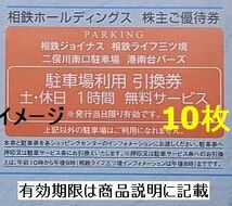 相鉄(相模鉄道)株主優待 横浜ジョイナス/二俣川テラス 駐車券[平日券(2時間券)]or[土曜/休日/祝日券(1時間券)]を自由選択で計10枚★送\63可_画像2