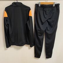 【美品】● PUMA ジャージ 上下セット プーマ サッカー フットサル スポーツウェア トレーニングウェア ブラック オレンジ_画像4