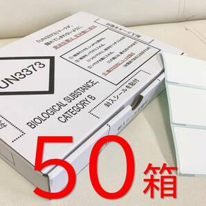 ５０箱 PCR検査検体 UN3373発送用Box（封入シール付き） 送料込み