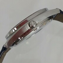 OMEGA　Constelation　自動巻き　[稼働品]　デイト　シルバー　ブルー　レザーベルト(社外品)　オメガ　コンステレーション_画像2