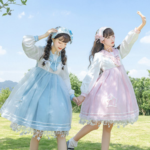 ロリータ ワンピース 長袖 セーラー服 春秋 レディース Lolitaペアコーデ 可愛い ゆめかわいい 学園風 コスプレ JK 制服 スイート